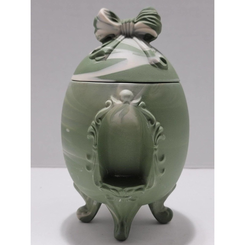 Vintage Arnel's Pottery Egg with Bow on top
